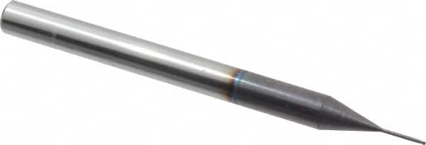 Accupro 12177268 Ball End Mill: 0.0197" Dia, 0.0197" LOC, 2 Flute, Solid Carbide 