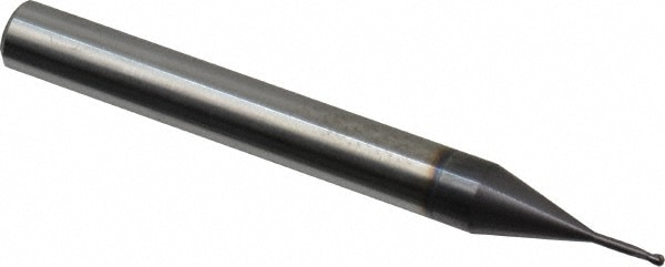 Accupro 12177282 Ball End Mill: 0.0394" Dia, 0.0394" LOC, 2 Flute, Solid Carbide Image