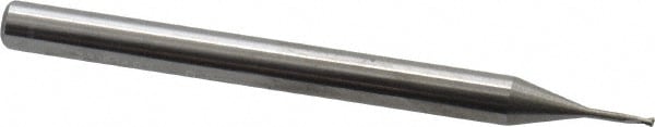 Accupro 12177321 Corner Radius End Mill: 0.0315" Dia, 0.0315" LOC, 0.0039" Radius, 2 Flutes, Solid Carbide Image