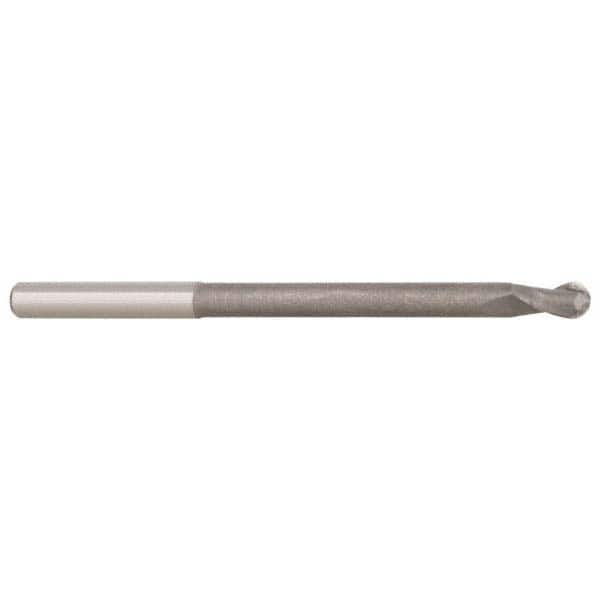 Accupro 12177249 Ball End Mill: 0.4724" Dia, 0.8661" LOC, 4 Flute, Solid Carbide 