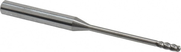 Accupro 12177237 Ball End Mill: 0.1181" Dia, 0.315" LOC, 4 Flute, Solid Carbide Image