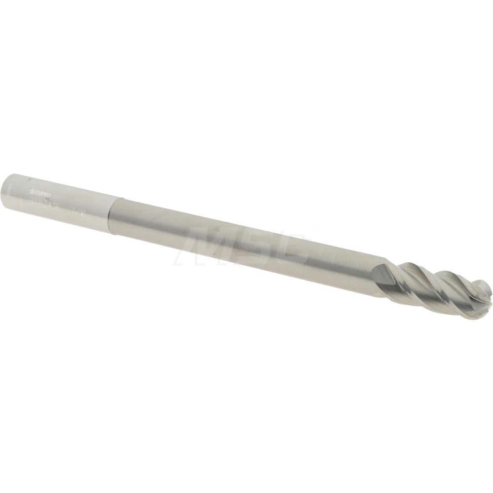 Accupro 12177177 Ball End Mill: 0.4375" Dia, 1" LOC, 4 Flute, Solid Carbide 