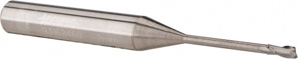 Accupro 12177218 Square End Mill: 0.0787 Dia, 0.1969 LOC, 2 Flutes, Solid Carbide Image