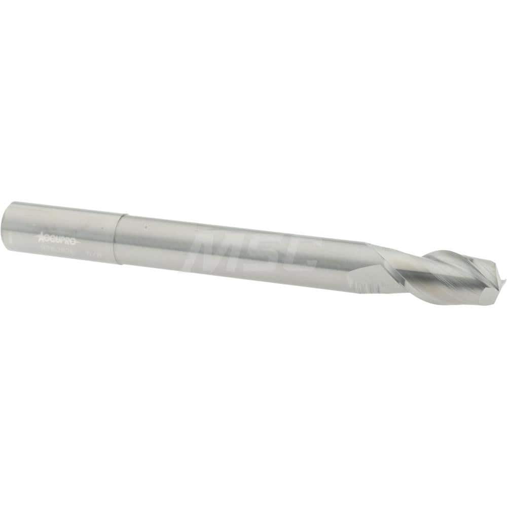 Accupro 12177166 Square End Mill: 5/8 Dia, 1-1/4 LOC, 5/8 Shank Dia, 6 OAL, 2 Flutes, Solid Carbide 