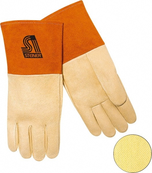 Steiner P210K-L Welding Gloves: Size Large, Pigskin Leather, MIG Welding Application 