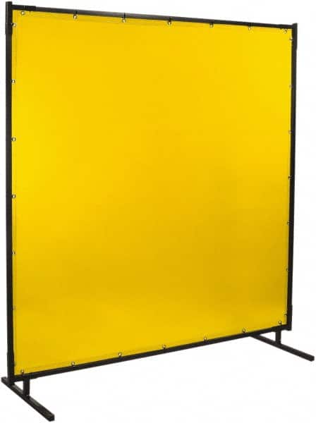 8 Ft. Wide x 6 Ft. High x 1 Inch Thick, 14 mil Thick Transparent Vinyl Portable Welding Screen Kit