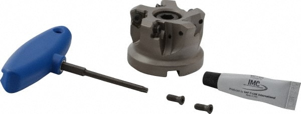 Iscar 3106029 1.898" Cut Diam, 1" Arbor Hole, 0.138" Max Depth of Cut, 30° Indexable Chamfer & Angle Face Mill Image