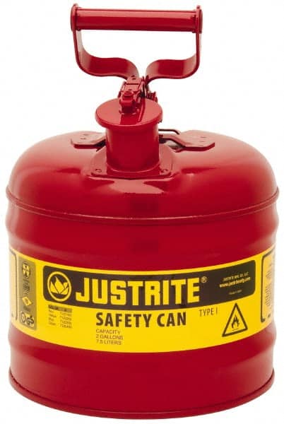 Justrite. 7120100 Safety Can: 2 gal, Steel 
