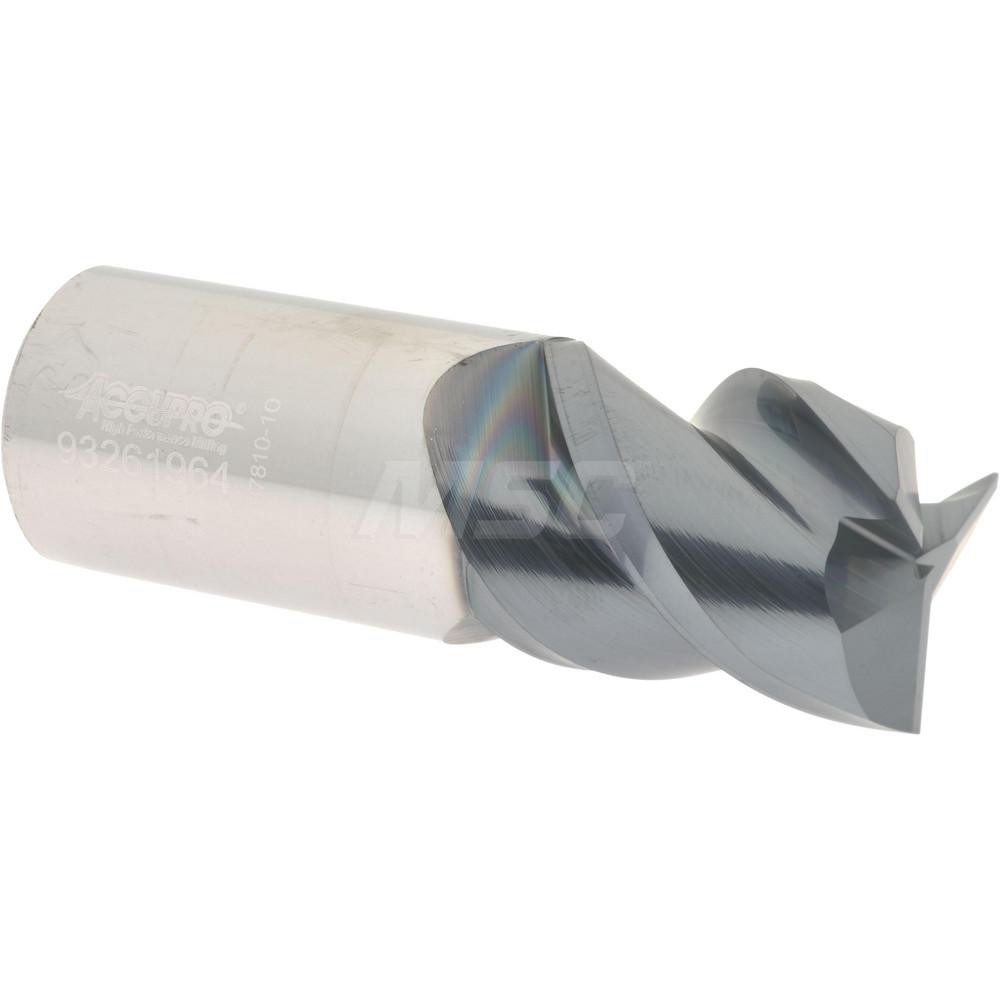 Accupro 361S1000C11 Square End Mill: 1 Dia, 1-1/4 LOC, 1 Shank Dia, 3 OAL, 3 Flutes, Solid Carbide Image