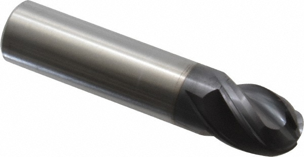 Accupro 436S6250BNC11 Ball End Mill: 0.625" Dia, 0.75" LOC, 4 Flute, Solid Carbide Image