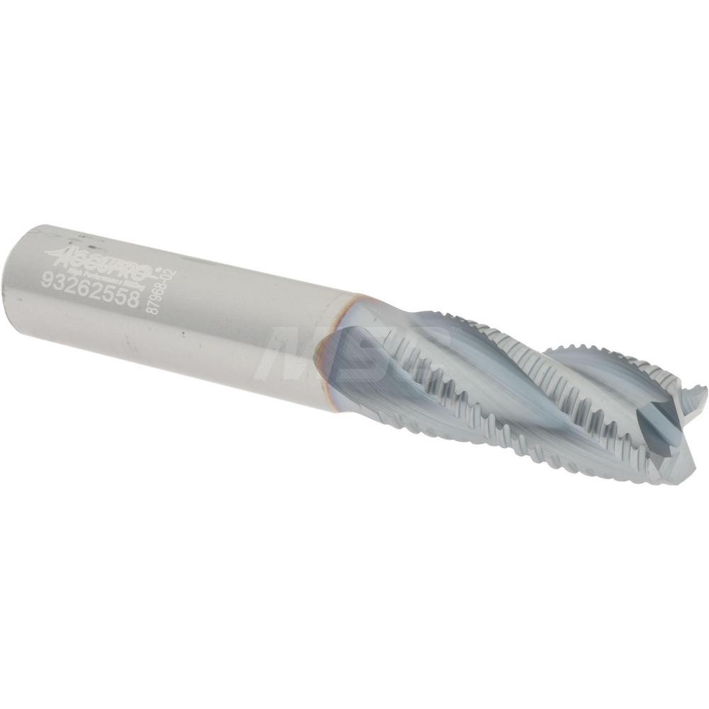 Accupro R4304375C4 Square End Mill: 7/16 Dia, 1 LOC, 7/16 Shank Dia, 2-3/4 OAL, 4 Flutes, Solid Carbide Image