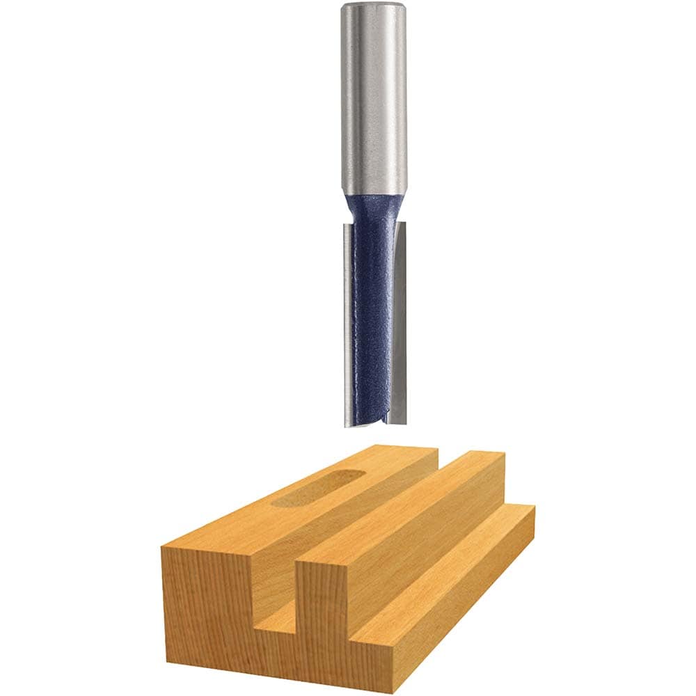 5/16" Diam, 1" LOC, 2 Flute End Mill End Straight Router Bit
