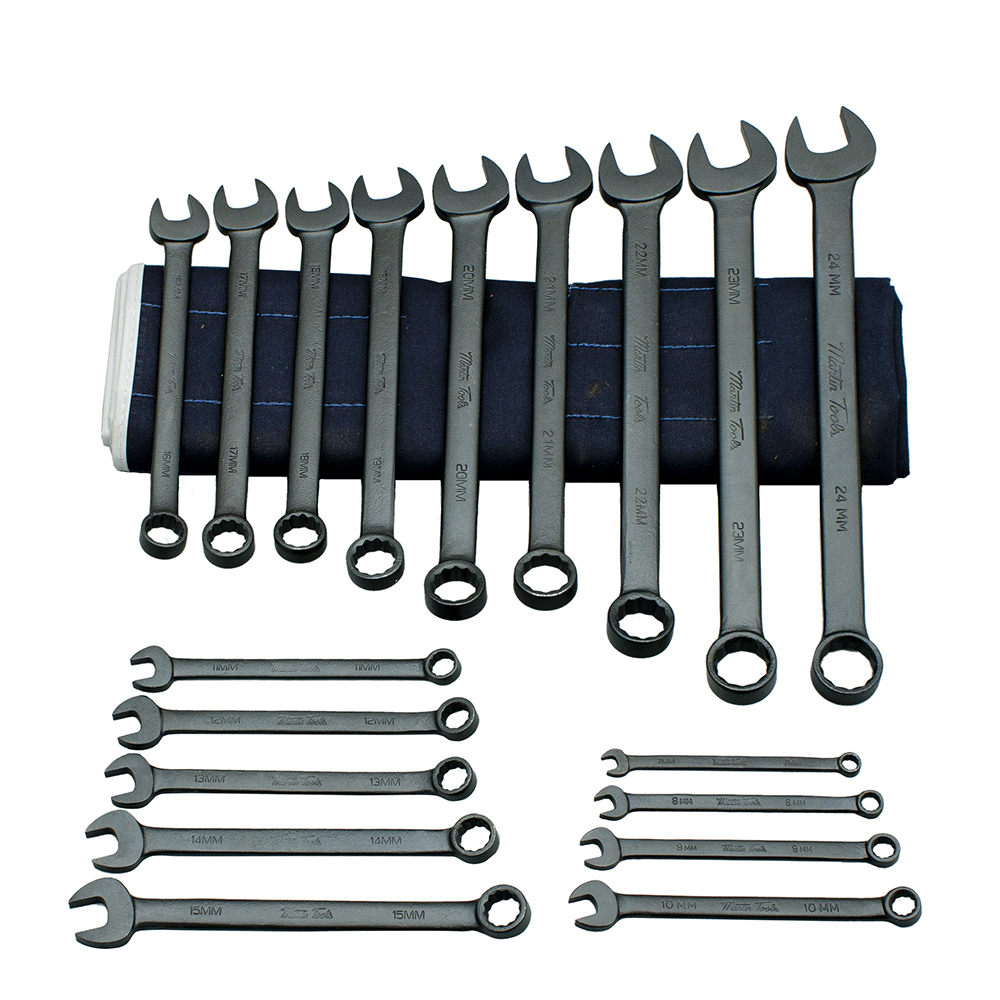 Martin Tools Combination Wrench Set 18 Pc, 7 mm 24 mm Wrench