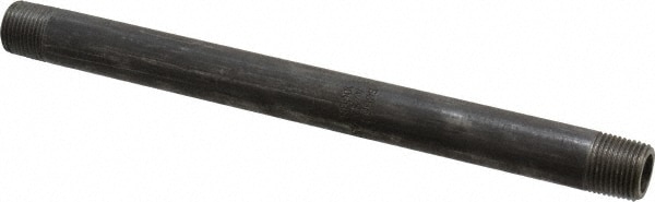 Value Collection 582-080XSBC Black Pipe Nipple: 3/8" Dia x 8" Long, Schedule 80 Image