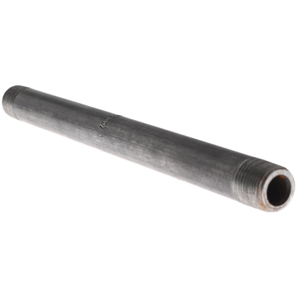 Black Pipe Nipple: 3/8" Dia x 8" Long, Schedule 80