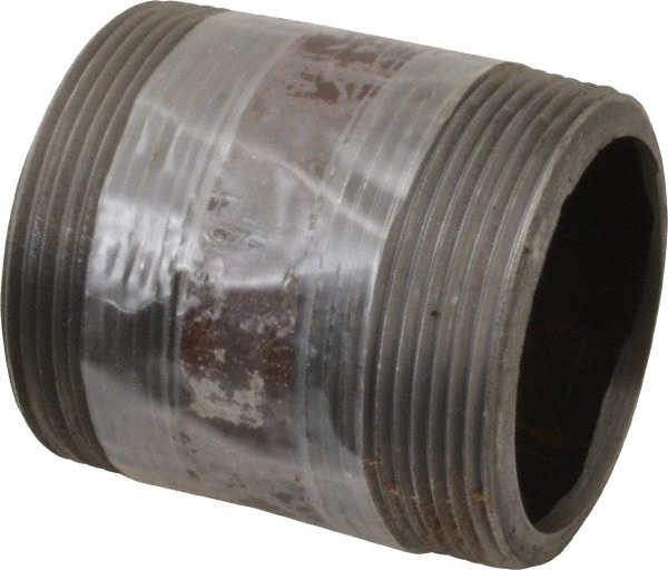 Black Pipe Nipple: 2" Dia x 2-1/2" Long, Schedule 80