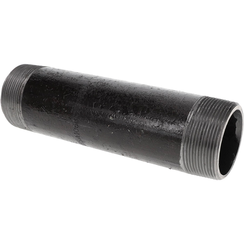 Black Pipe Nipple: 2" Dia x 8" Long, Schedule 80