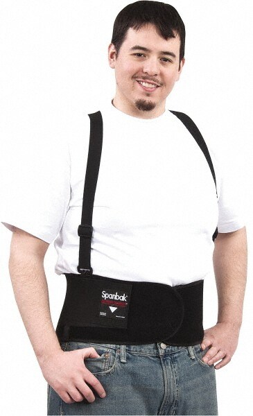 Back Support: Belt with Shoulder Straps, Large, 40 to 44" Waist, 8" Belt Width