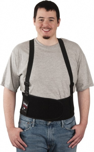 Back Support: Belt with Shoulder Straps, X-Large, 44 to 48" Waist, 8" Belt Width