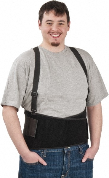 PRO-SAFE 7195-03P Back Support: Belt with Adjustable Shoulder Straps, Large, 40 to 44" Waist, 9" Belt Width Image