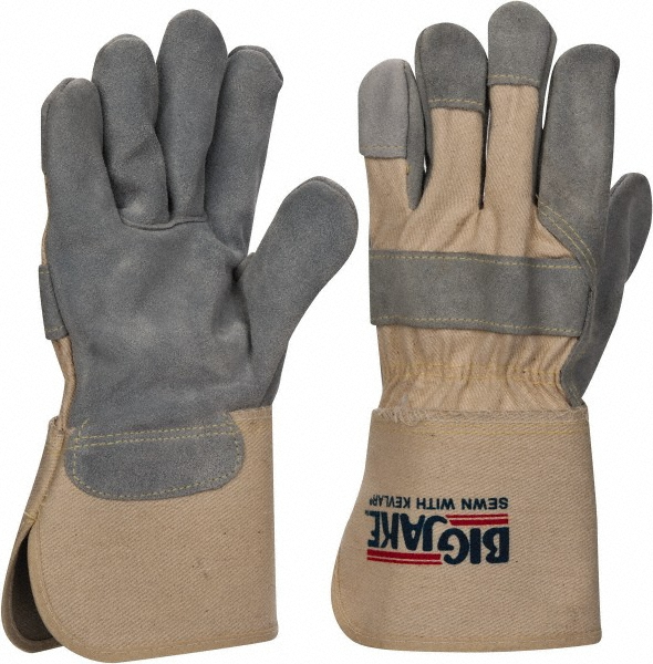 MCR Safety Size M Cowhide General Protection Work Gloves - For General Purpose, Uncoated, Safety Cuff, Gray, Paired | Part #1710M