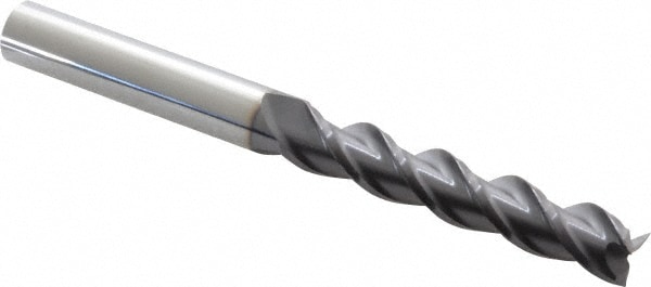 ProMax 109-02444 Square End Mill: 3/8 Dia, 2 LOC, 3/8 Shank Dia, 4 OAL, 3 Flutes, Solid Carbide Image