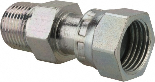 Parker 6-6 F6L-S Compression Tube Pipe Thread Swivel Connector: 3/8-18" Thread, O-Ring Face Seal/NPTF Image