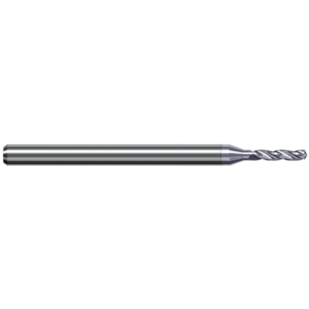 Harvey Tool Micro Drill Bit: 0.1875" Dia, 130 deg, Solid Carbide - TiB2 Coated, 3.0000" OAL, Right Hand, Series Miniature High Performance Drills