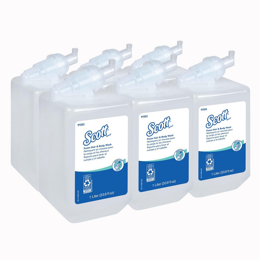 Foam Hair & Body Wash, 1.0 L Manual Refills, Light Blue, Fresh Scent, Manual Cassette