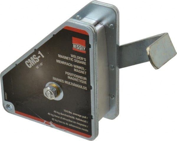 Bessey CMS-1 3-3/4" Wide x 1-5/8" Deep x 4-3/8" High Magnetic Welding & Fabrication Square 