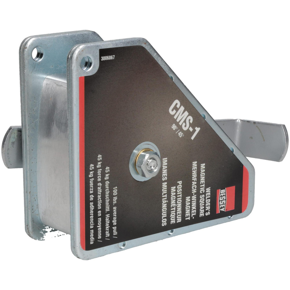 3-3/4" Wide x 1-5/8" Deep x 4-3/8" High Magnetic Welding & Fabrication Square - 100 Lb Average Pull Force