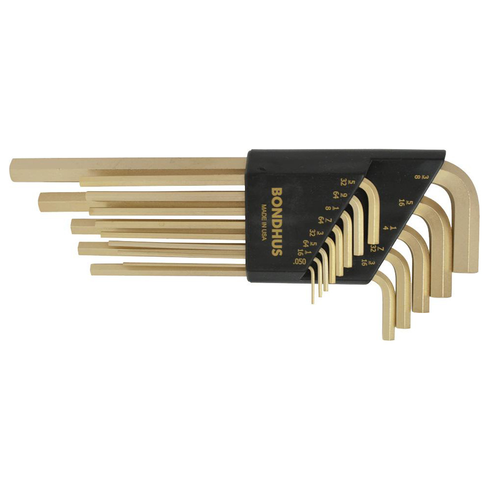 Bondhus - Hex Key Sets: Ball End: No; Tool Type: Hex; Handle Type: L ...