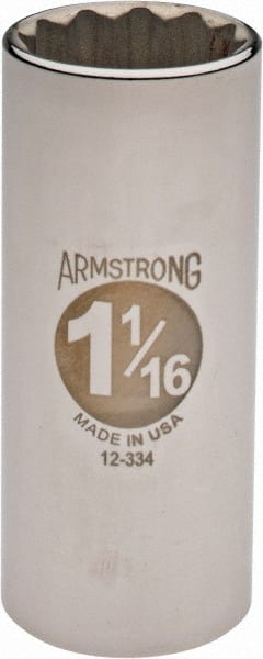 Armstrong 22-234 6 Point 1 Inch Drive Deep Impact Socket 1-1/16" 