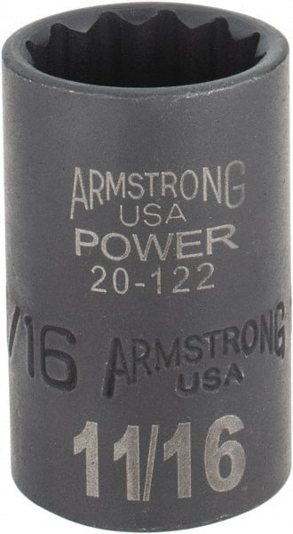 Armstrong 47-112 1/2" Drive 6 Point MAXX Impact Universal Socket 12mm USA 