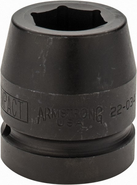 Armstrong 21-434  3/4" Drive 8 Point Impact Socket 1-1/16" USA