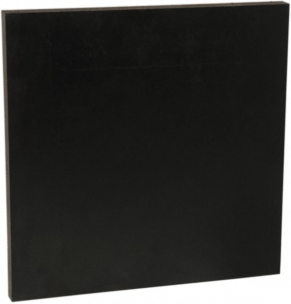 Plastic Sheet: Recycled Ultra-High-Molecular-Weight Polyethylene, 3/8" Thick, 24" Long, Black