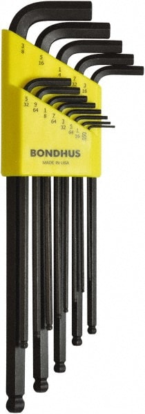 Bondhus 16037 13 Piece, L-Key Ball End Hex Key Set 