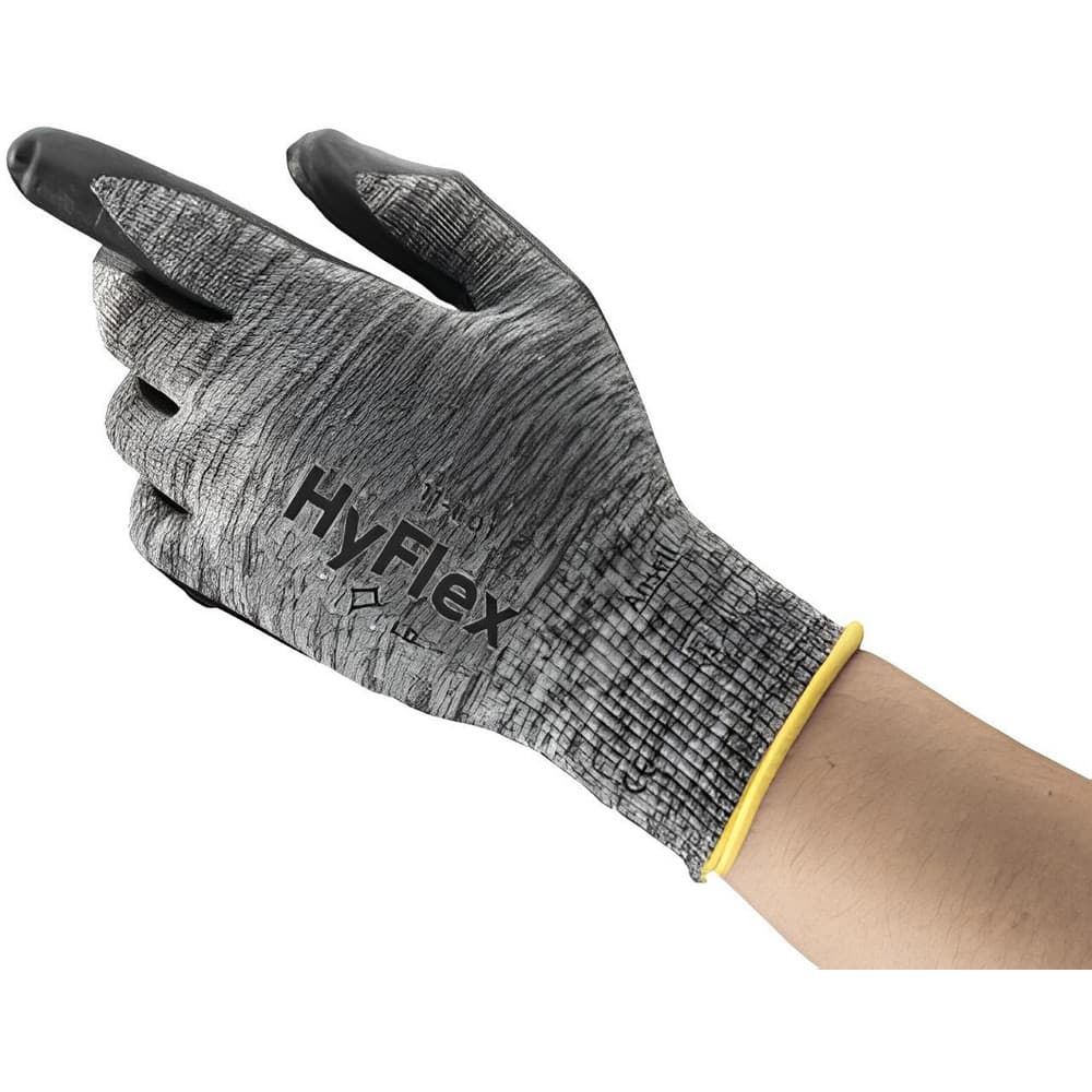 ATG Size XL (10) Nitrile Coated Nylon General Protection Work Gloves For  General Purpose, Palm & Fingers Coated, Knit Wrist Cuff, Full Fingered,  Gray/White, Paired 34-800/XL - 87310009 - Penn Tool Co., Inc