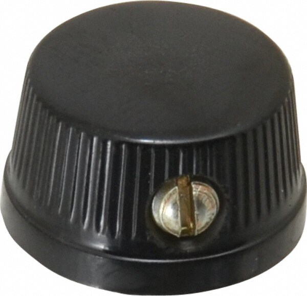11/16" Diam, 13/32" High, 1/4 x 11/32" Hole, Pointer Control Knob