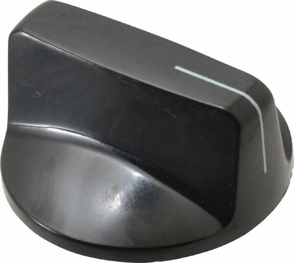 1-1/2" Diam, 3/4" High, 1/4 x 5/8" Hole, Pointer Control Knob