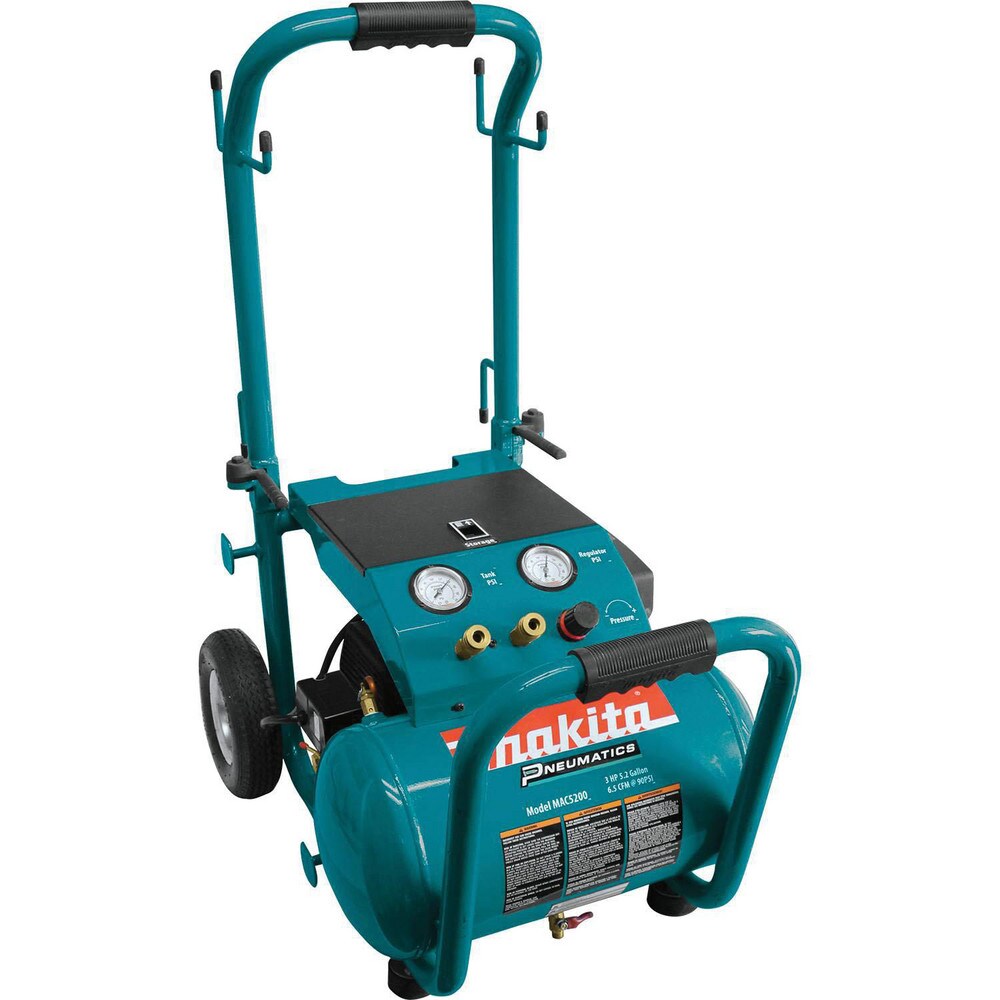 Portable Electric Air Compressors; Horsepower: 3 ; Horse Power: 3 ; Input Voltage: 110 ; Tank Style: Horizontal ; Configuration: Horizontal ; Tank Size: 5.00
