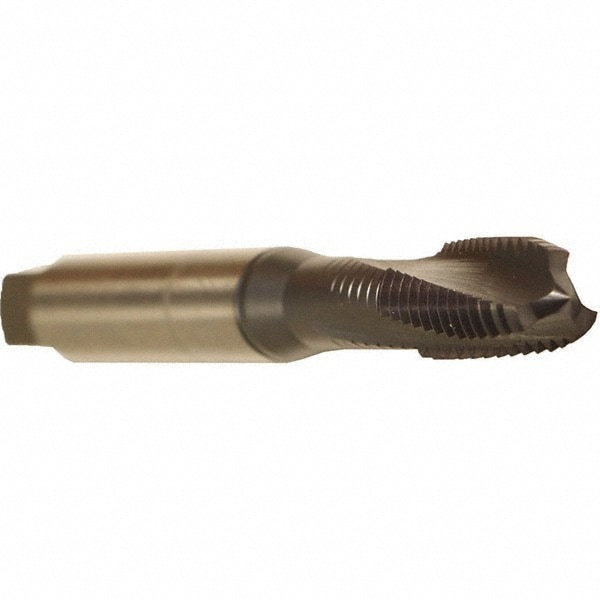 Emuge BU35J411.5009 Spiral Flute Tap: 1/4-20, UNC, 3 Flute, Modified Bottoming, 3BX Class of Fit, Cobalt, TICN Finish Image