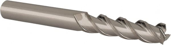 YG-1 36584 Square End Mill: 3/8" Dia, 3 Flutes, 1-1/2" LOC, Solid Carbide, 45 ° Helix 