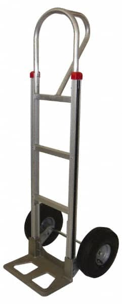 PRO-SOURCE 500 Lb Capacity 47" High Steel Hand Truck with Solid Rubber Wheels 