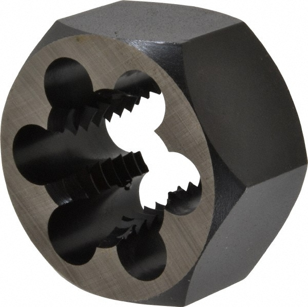 Cle-Line C65622 Hex Rethreading Die: 1-8 Thread, 1" Thick, Right Hand, Carbon Steel Image