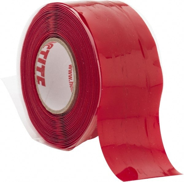 Electrical Tape: 1" Wide, 10' Long, 0.5 mil Thick, Red