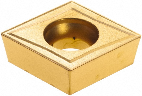 Indexable Drill Insert: CCMT-120404, Carbide - Bright/Uncoated Finish, 12.70 mm Inscribed Circle, 0.40 mm Corner Radius, 80 deg Diamond