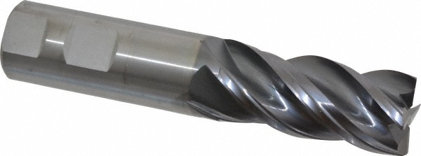 Kennametal 4067320 Corner Radius End Mill: 1" Dia, 2-1/4" LOC, 0.03" Radius, 4 Flutes, Solid Carbide Image