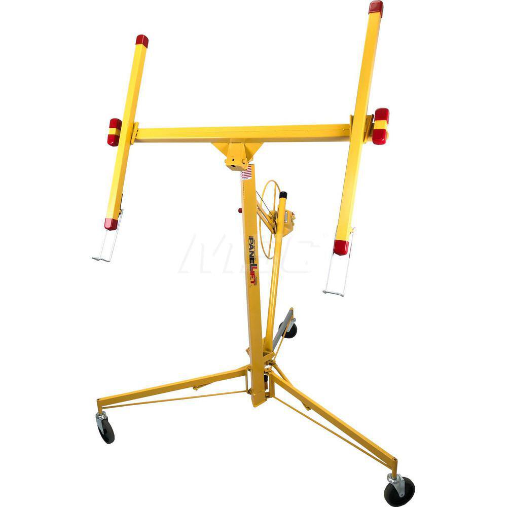Panel Lifts; LiftType: Drywall ; Drive Type: Hand Crank ; Maximum Height: 132 (Inch); Panel Size: 4x16 ; Load Capacity: 150 ; Material: Steel
