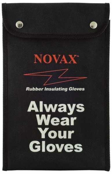 Glove Bag: Black, Nylon, 14" Max Glove Length - Snap Closure, 15" OAL, 10" OAW, 15" OAH